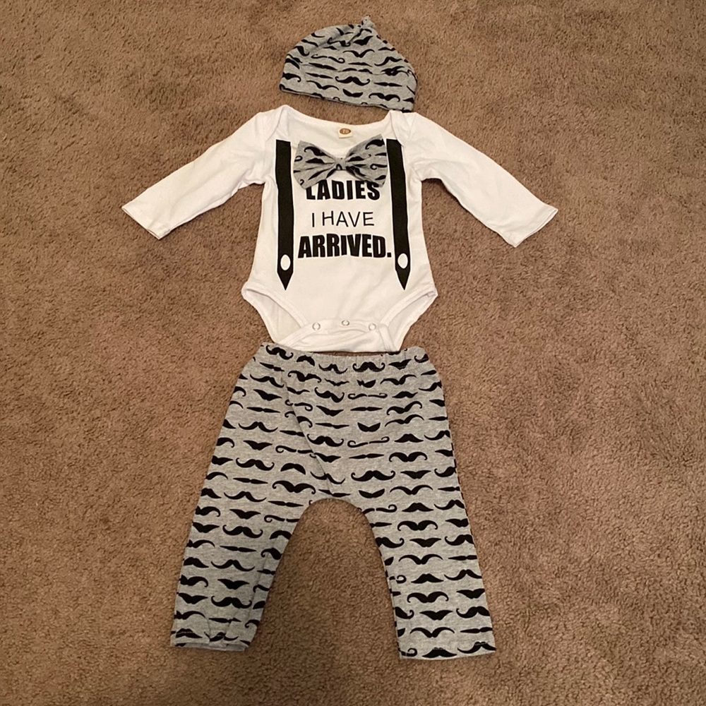NWOT mustache outfit